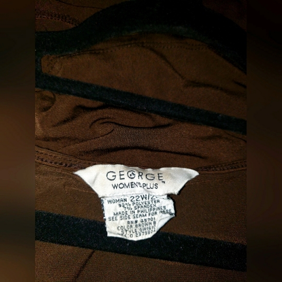 💲🖐🏾/GEORGE Brown matching Skirt & Top 22/24W - Picture 7 of 8